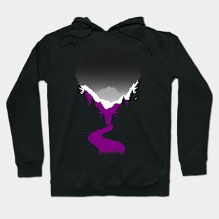 Asexual Asexuality Art pride Sunset Hoodie